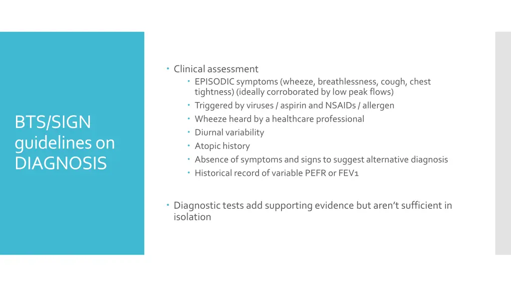 clinical assessment episodic symptoms wheeze