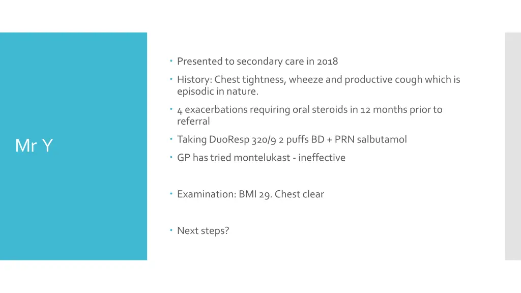 presented to secondary care in 2018