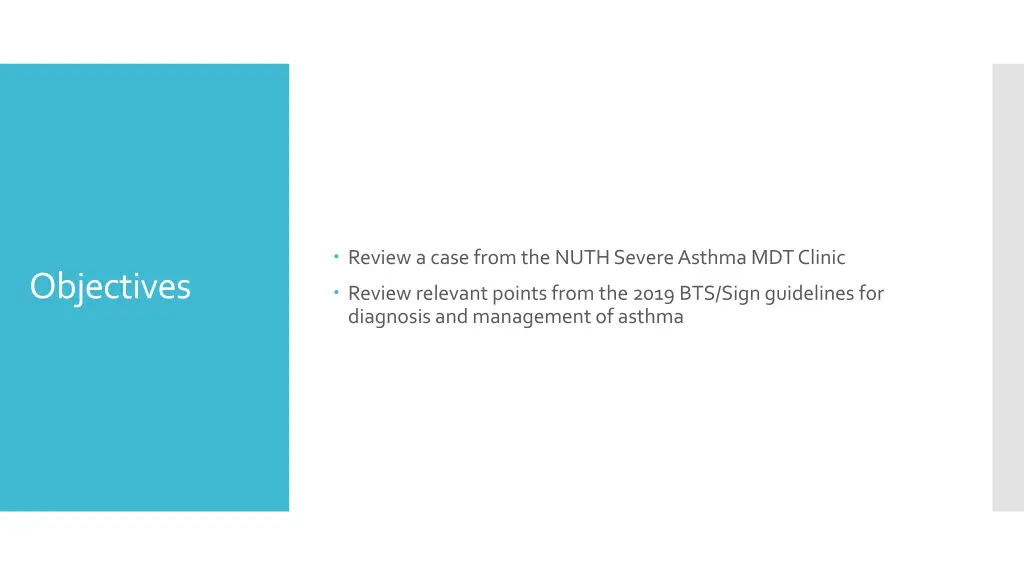 review a case from the nuth severe asthma