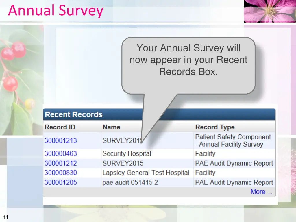 annual survey 2