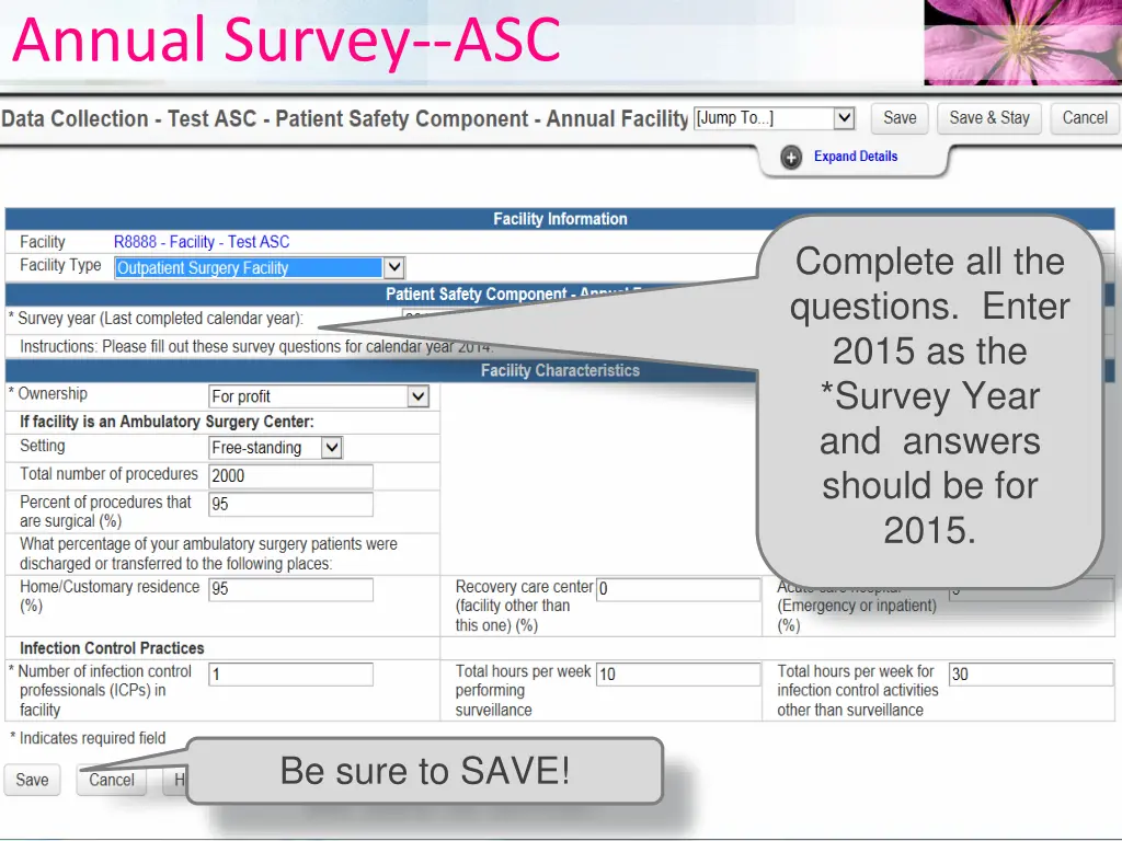 annual survey asc