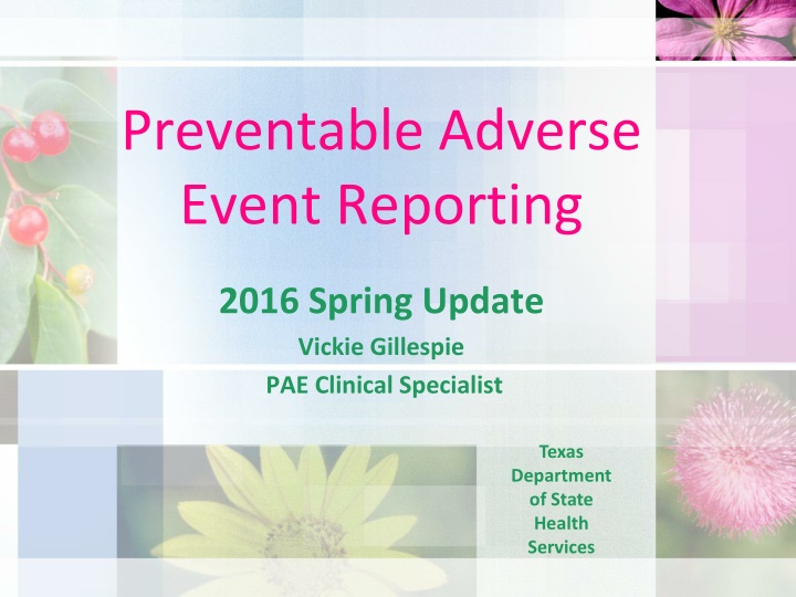 preventable adverse event reporting