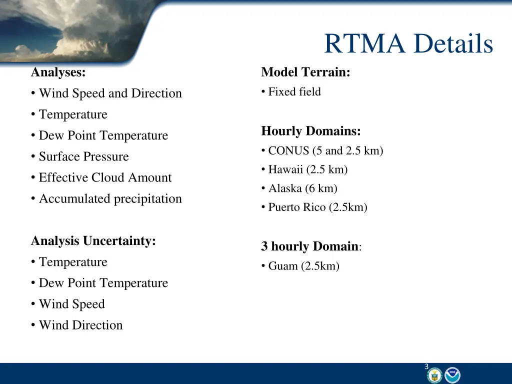 rtma details model terrain fixed field