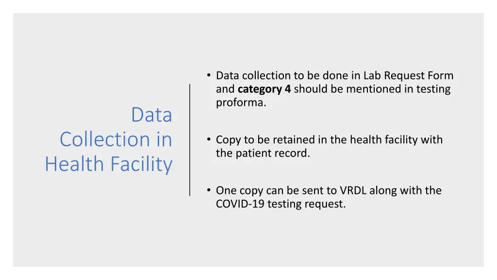 data collection to be done in lab request form