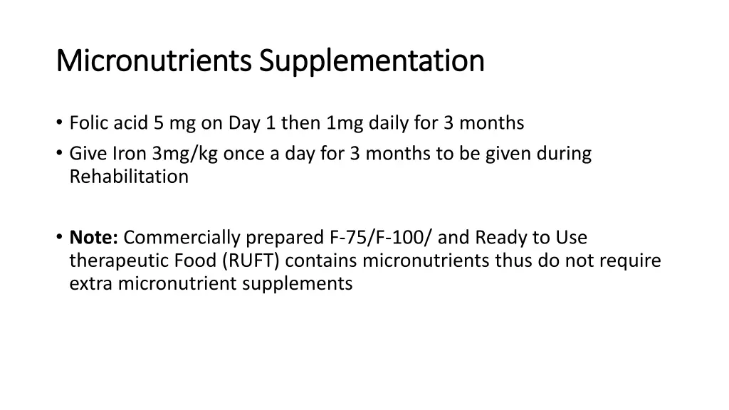 micronutrients supplementation micronutrients