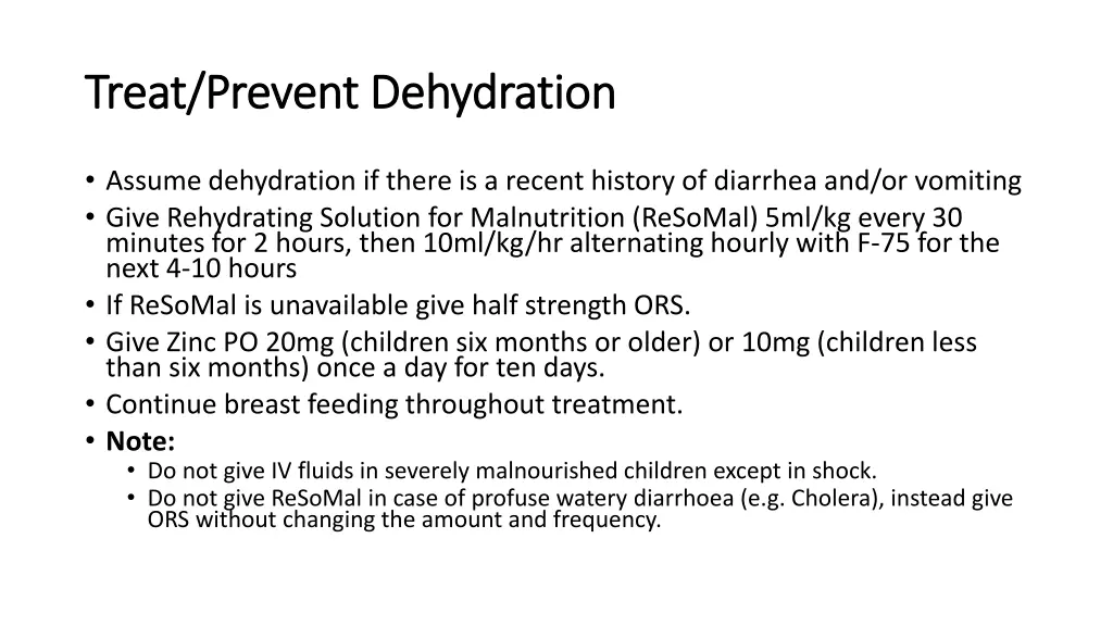 treat prevent dehydration treat prevent