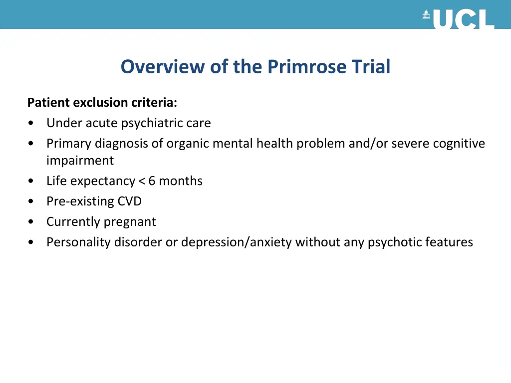 overview of the primrose trial 2