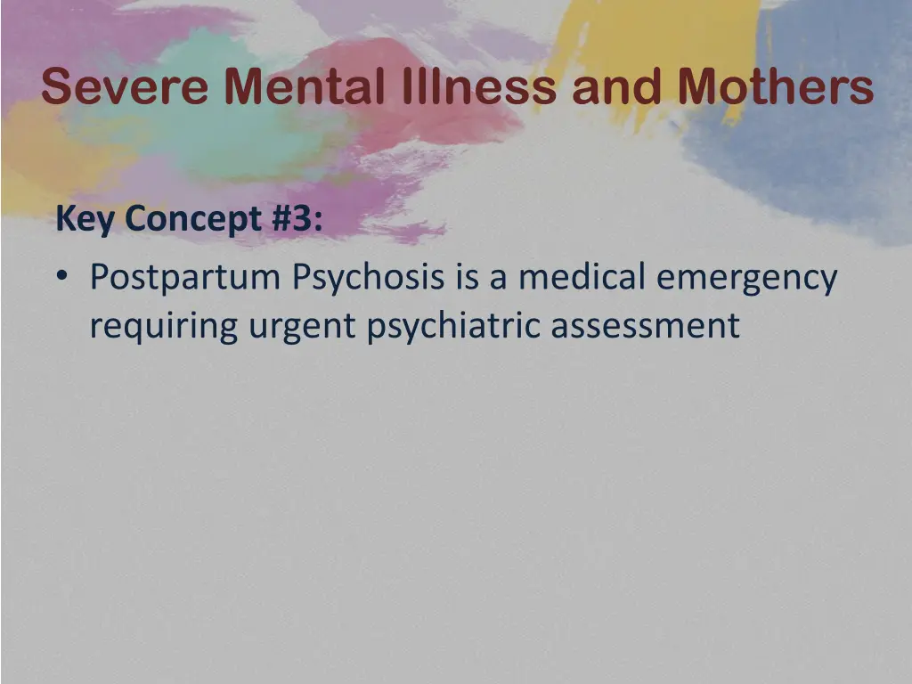 severe mental illness and mothers 16