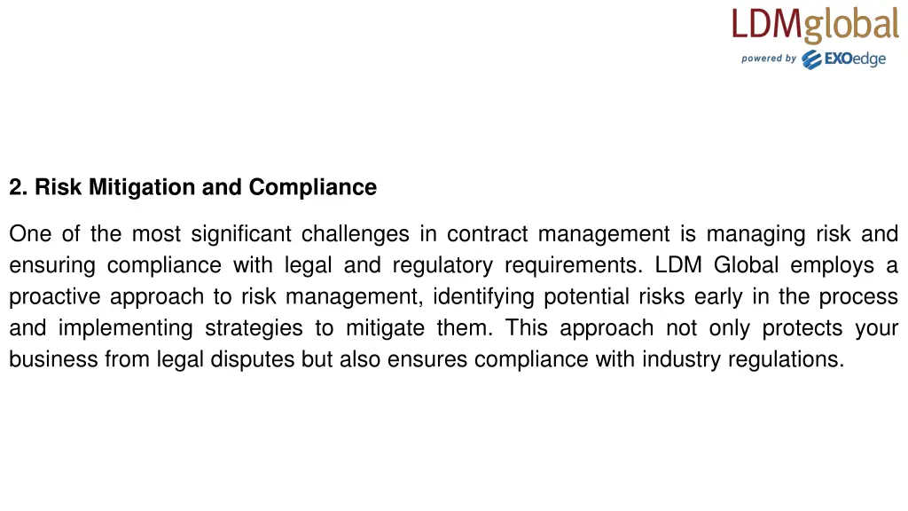 2 risk mitigation and compliance