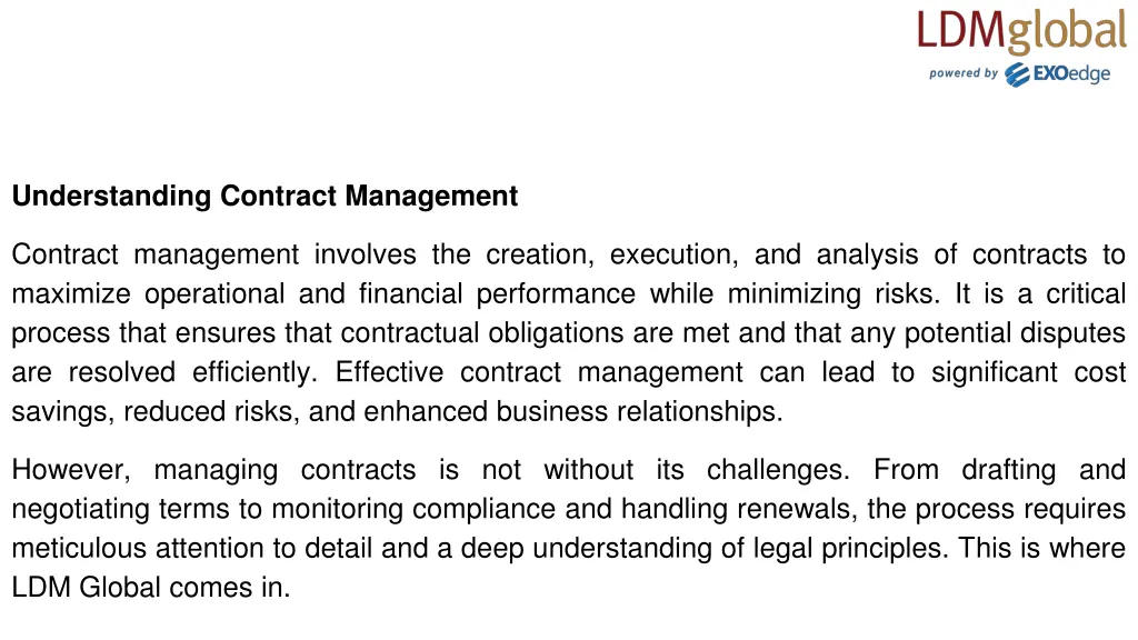 understanding contract management