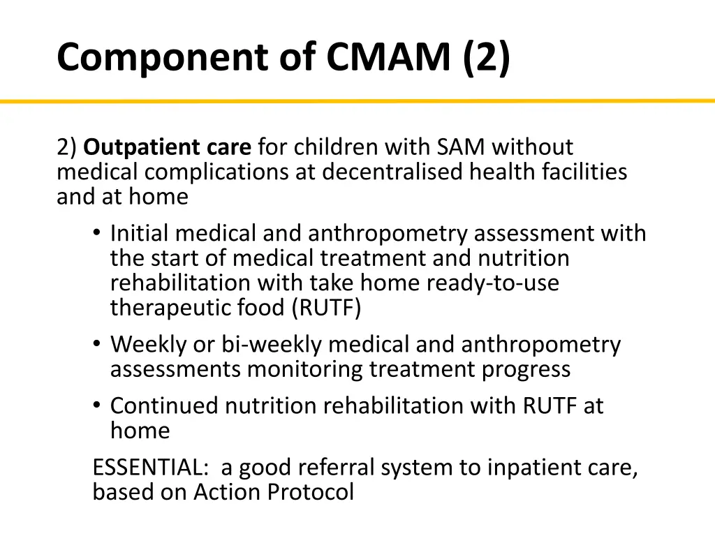 component of cmam 2