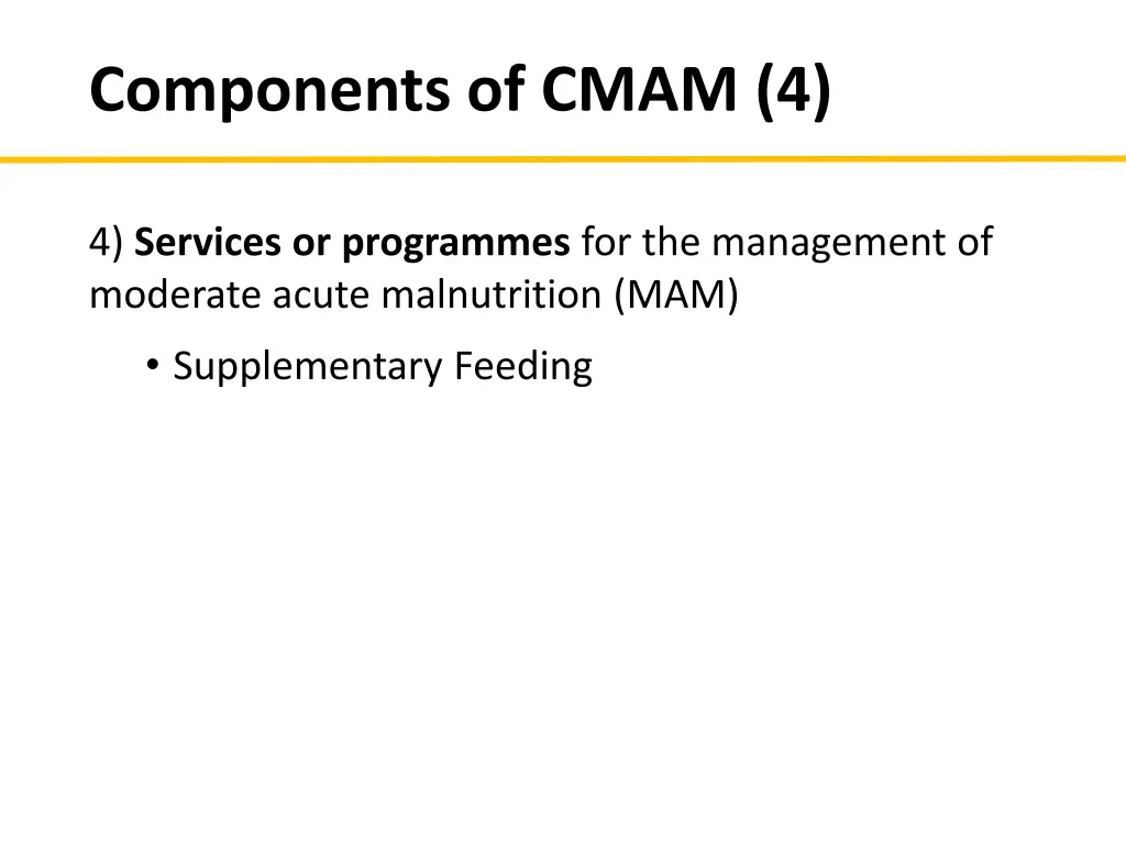 components of cmam 4