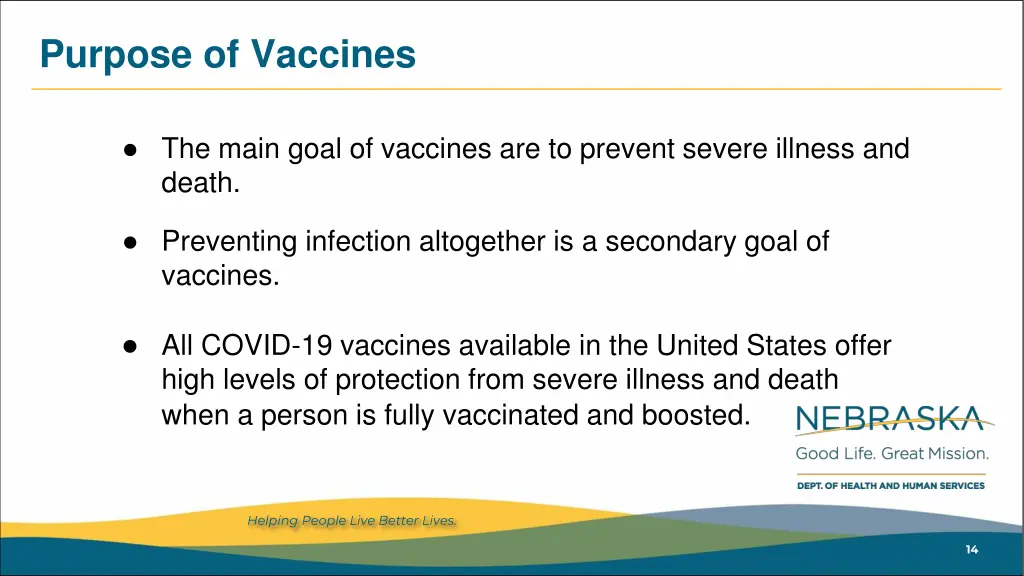 purpose of vaccines