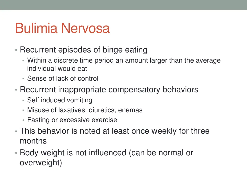 bulimia nervosa