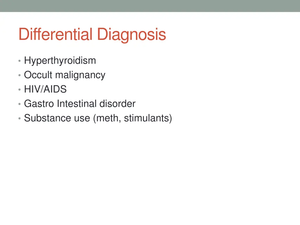 differential diagnosis