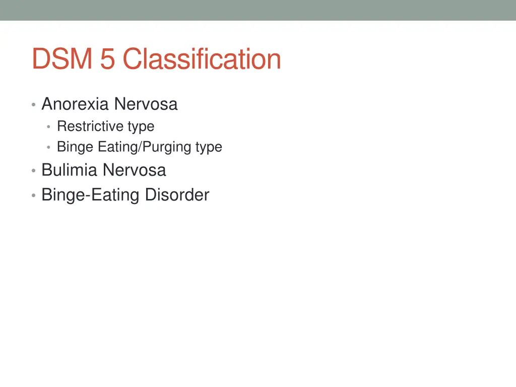 dsm 5 classification