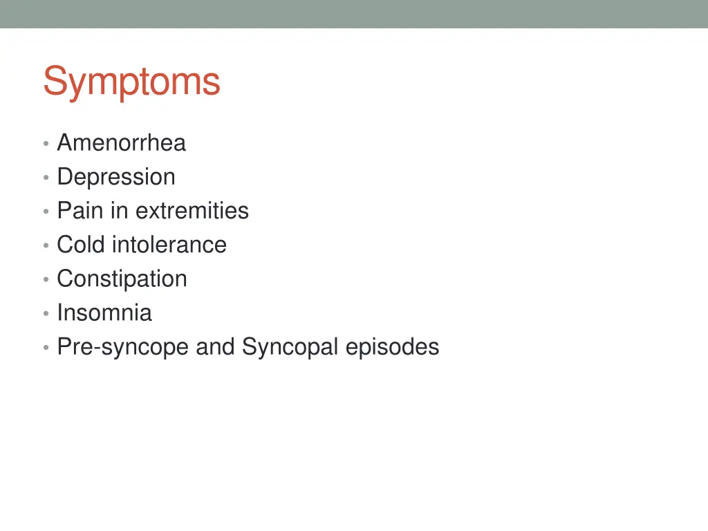 symptoms