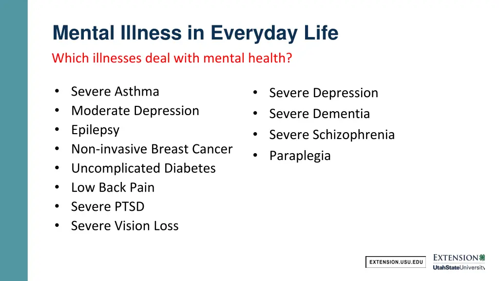 mental illness in everyday life