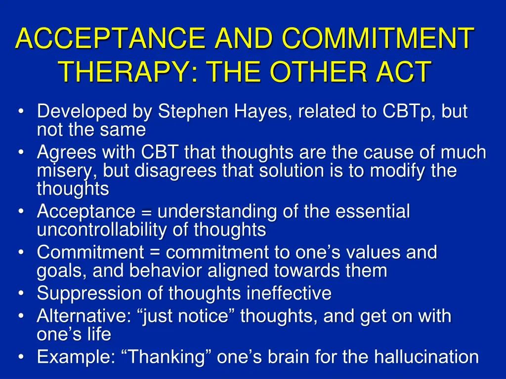 acceptance and commitment therapy the other act