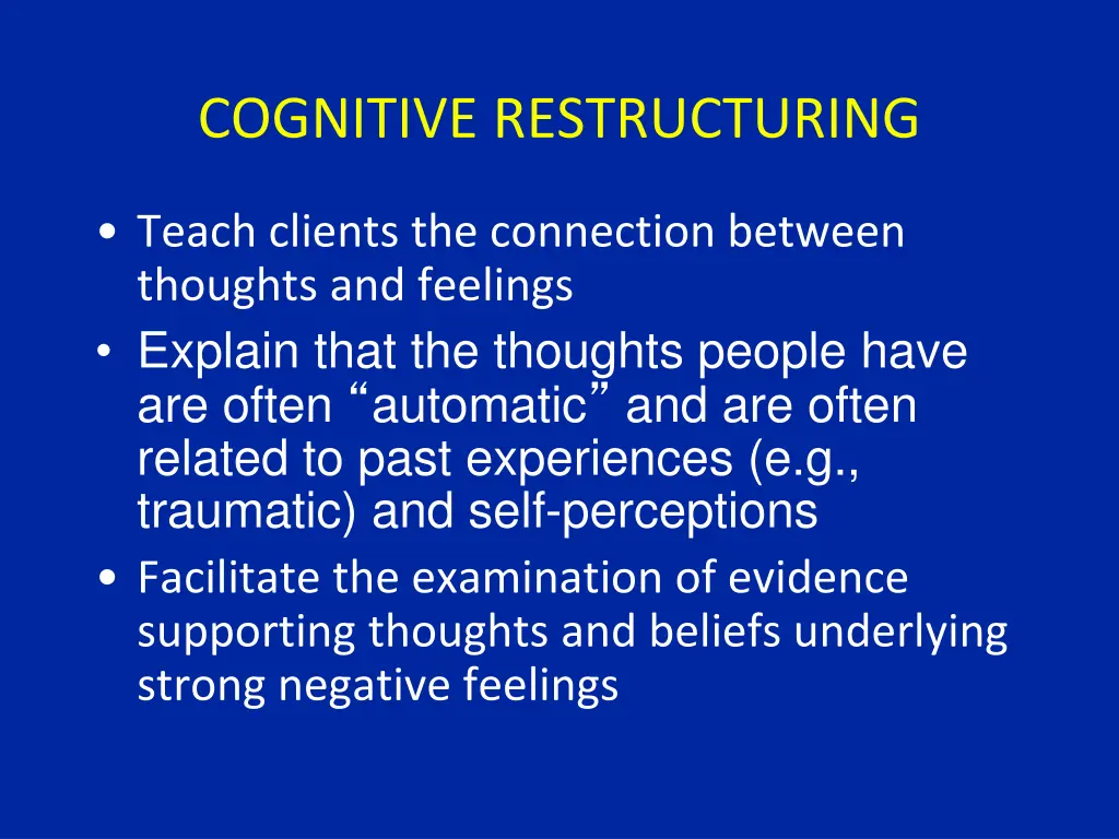 cognitive restructuring