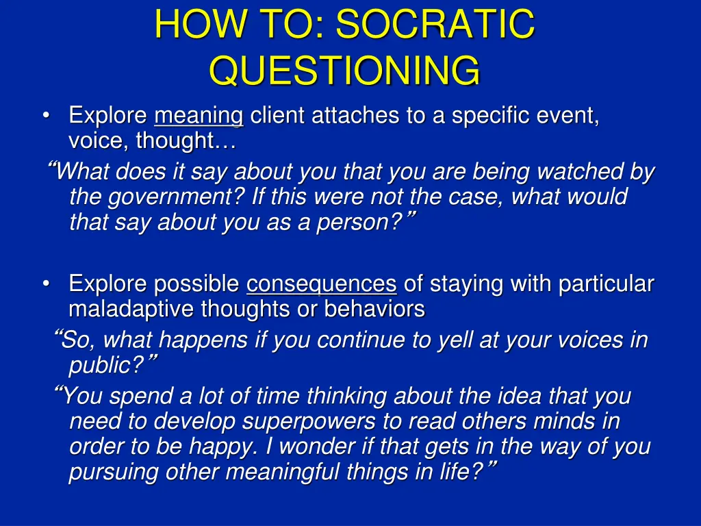 how to socratic questioning explore meaning