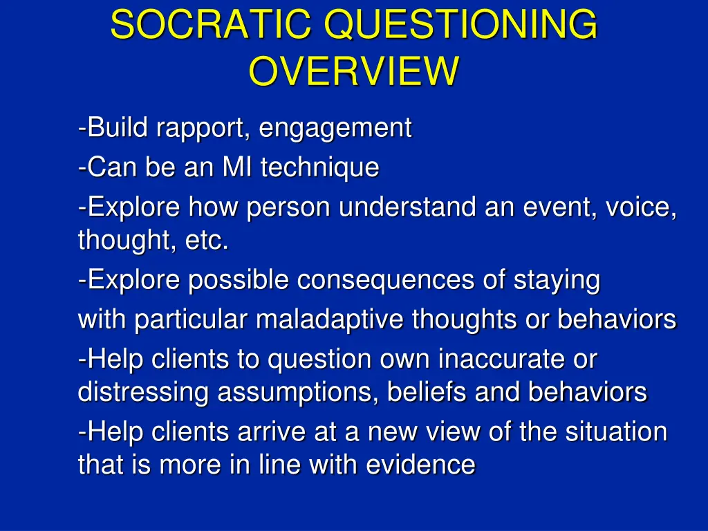 socratic questioning overview