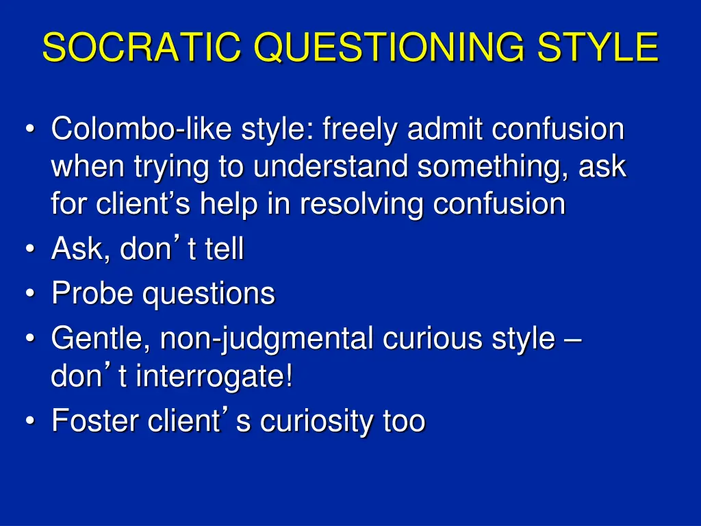 socratic questioning style