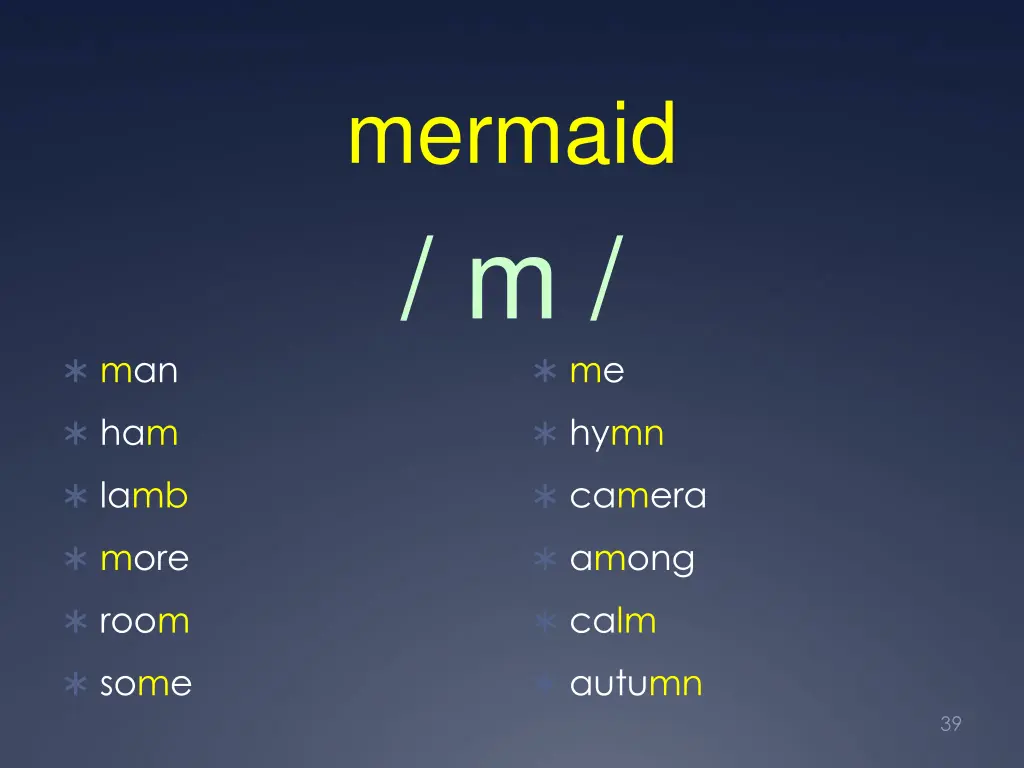 mermaid m