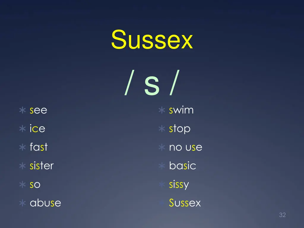 sussex s