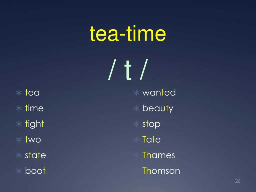 tea time t