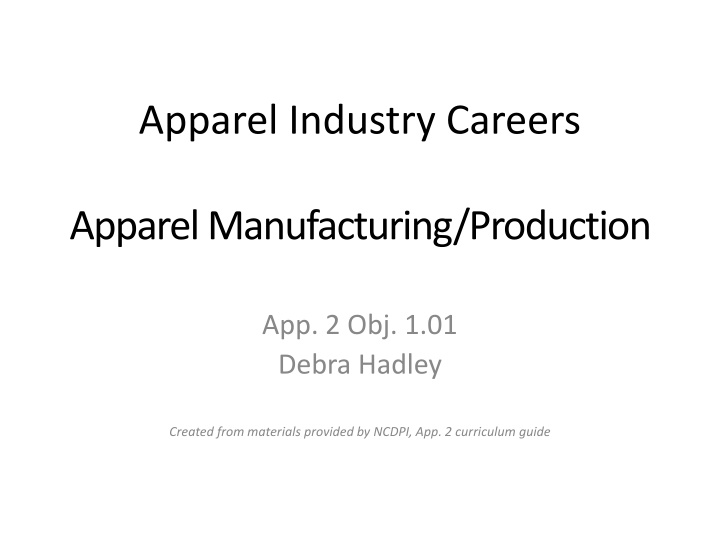 apparel industry careers