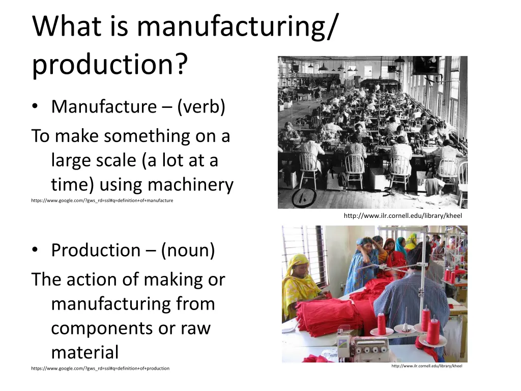 what is manufacturing production