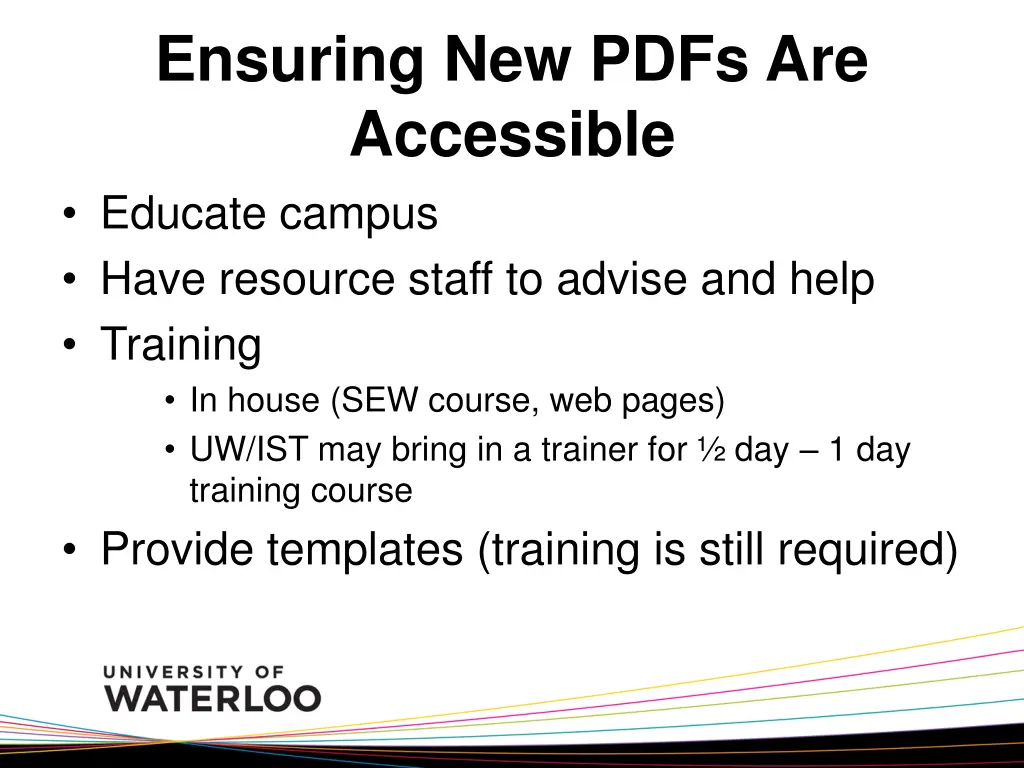 ensuring new pdfs are accessible educate campus