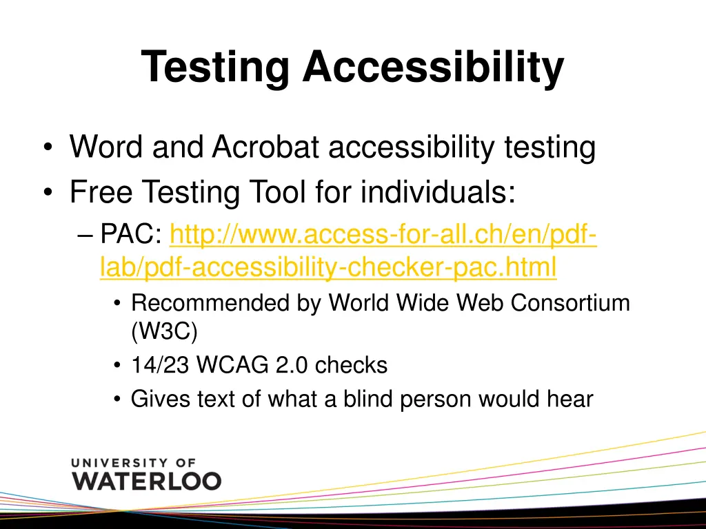 testing accessibility