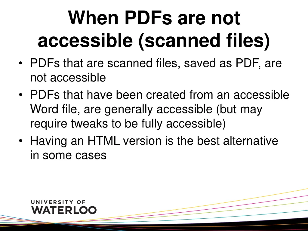 when pdfs are not accessible scanned files pdfs