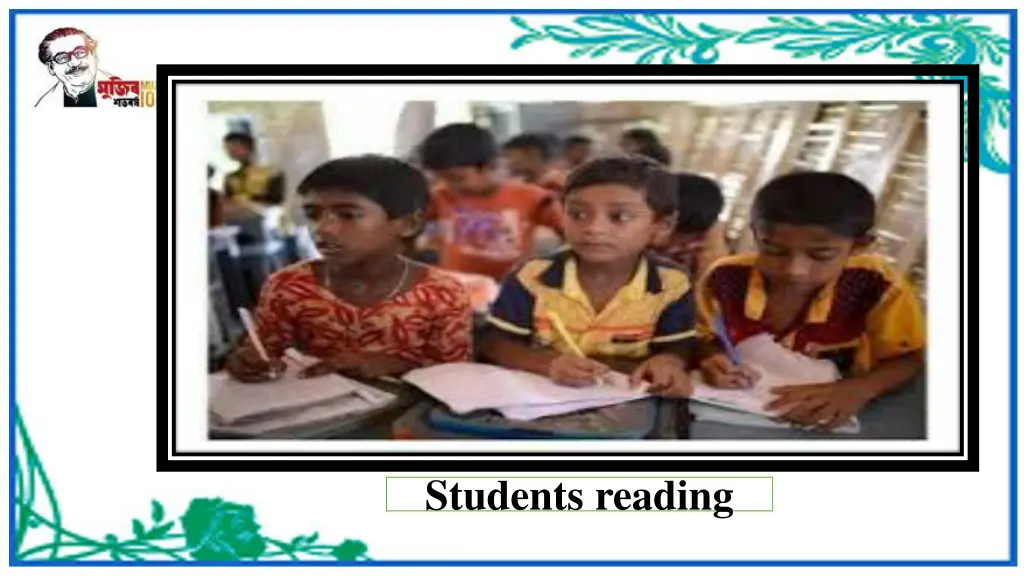 students reading