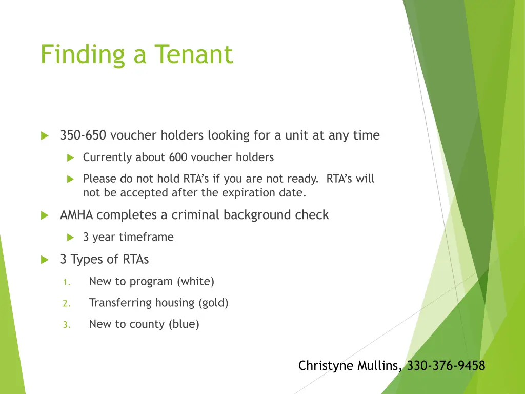 finding a tenant