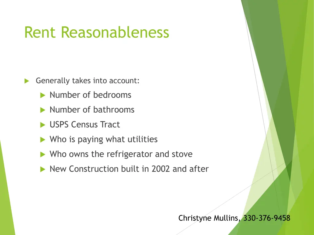 rent reasonableness