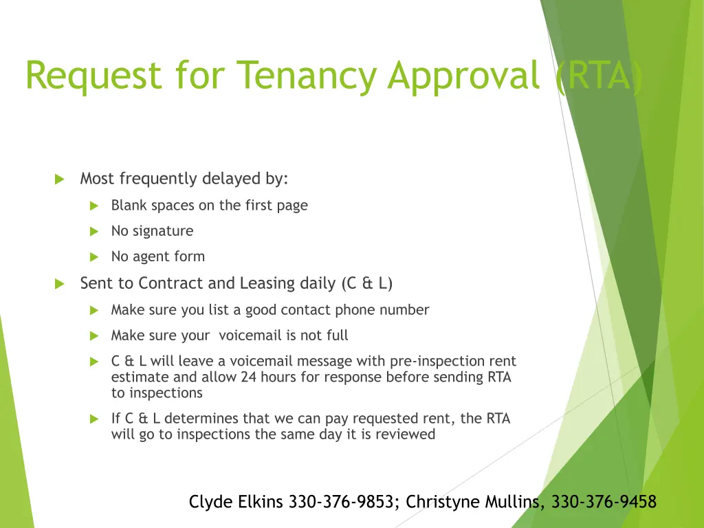 request for tenancy approval rta