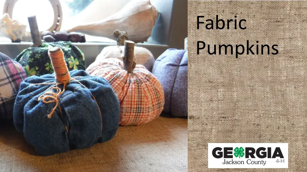 fabric pumpkins