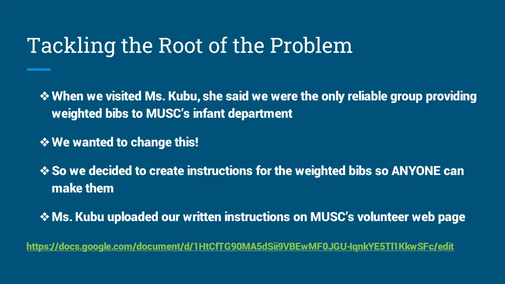 tackling the root of the problem