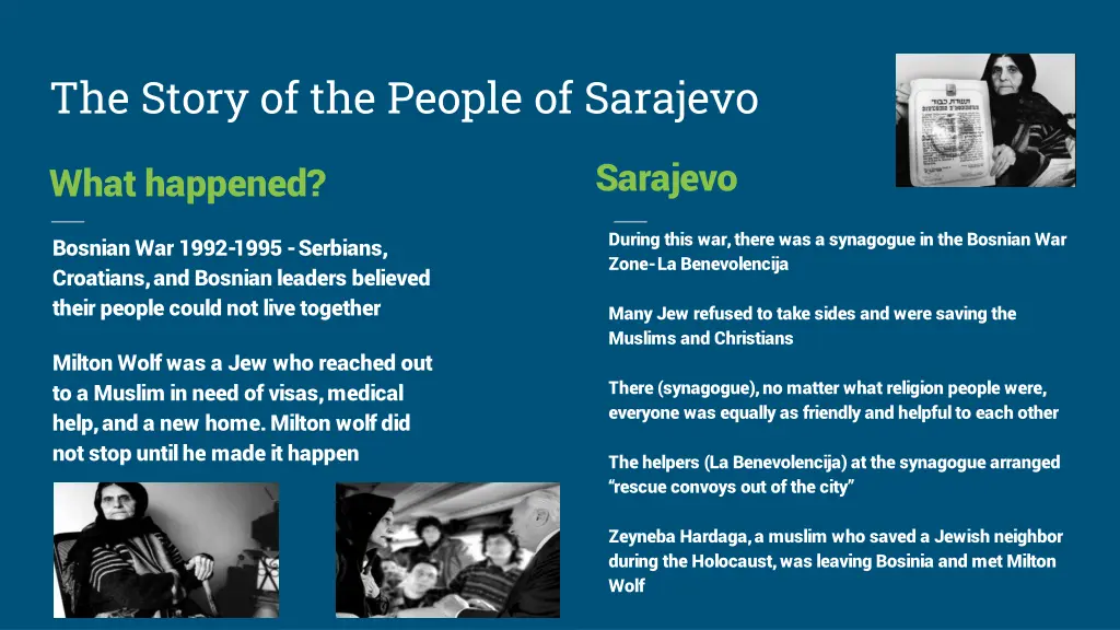 the story of the people of sarajevo