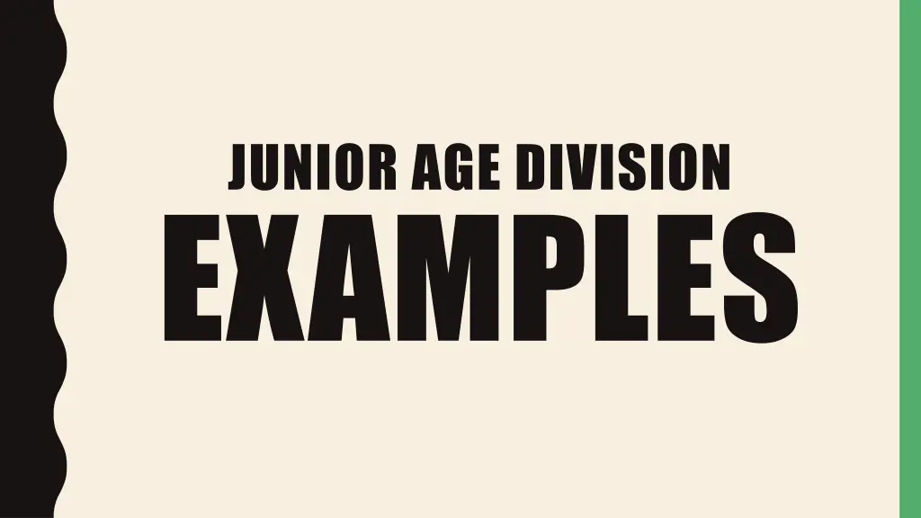 junior age division examples