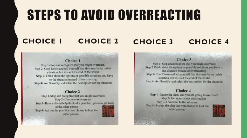 steps to avoid overreacting 1