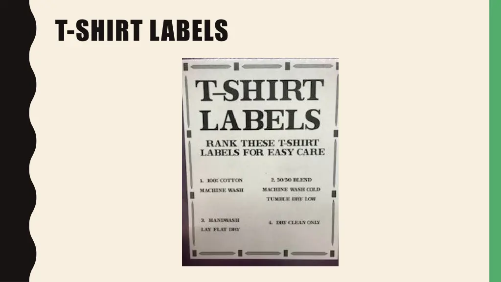 t shirt labels