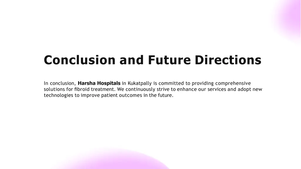 conclusion and future directions