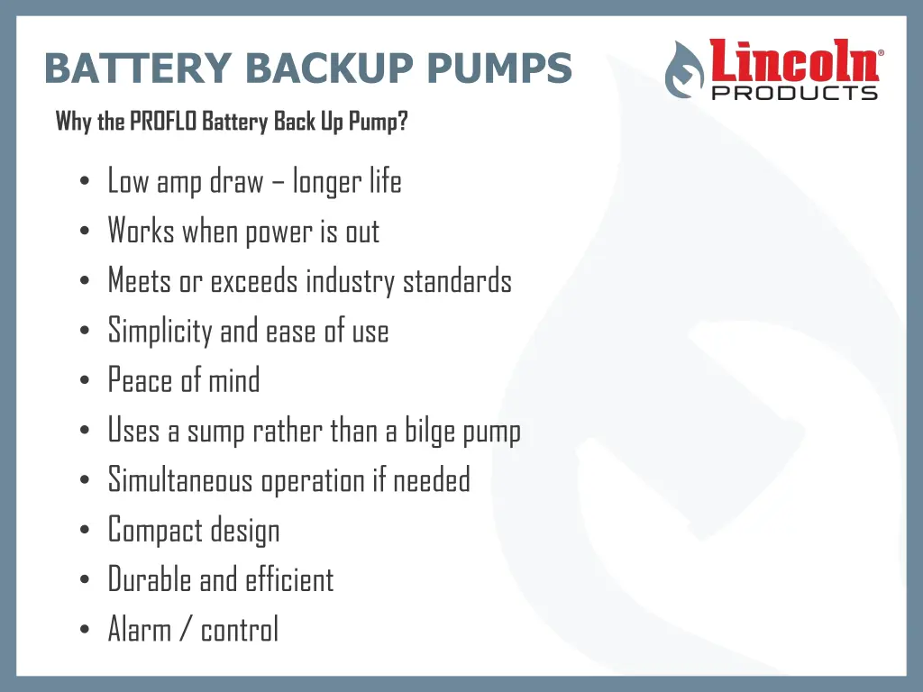 battery backup pumps 1