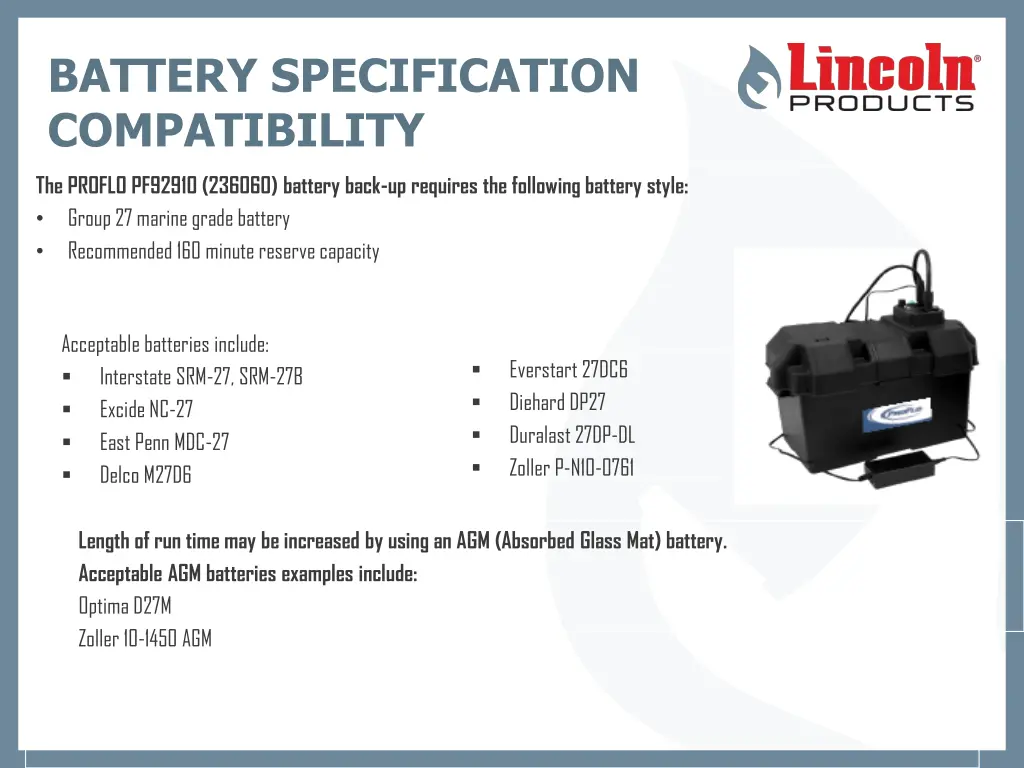 battery specification compatibility