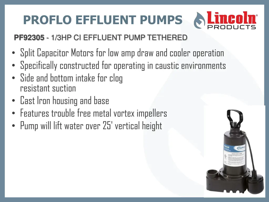 proflo effluent pumps