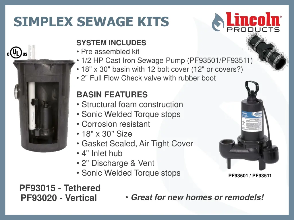 simplex sewage kits